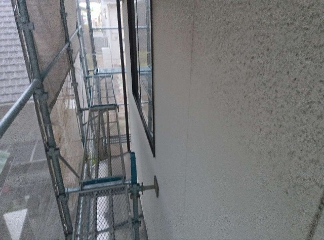 サイディング外壁塗装工事を行う住宅の外壁にカビや汚れが付着している状況