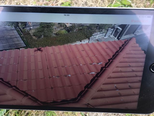 ドローン撮影時の画面