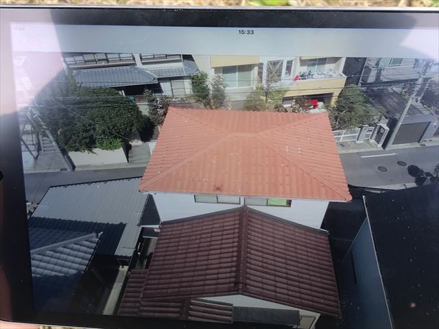 ドローン撮影時の画面