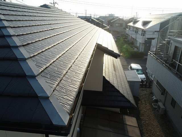 屋根棟部役物取り替えメンテナンスを行う住宅の無料点検