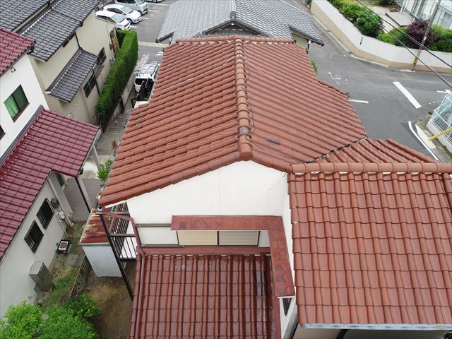 屋根の全景