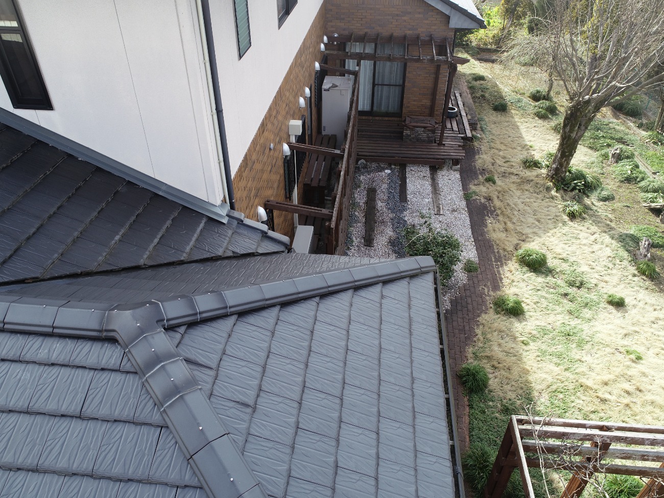 谷板金に発生したサビ