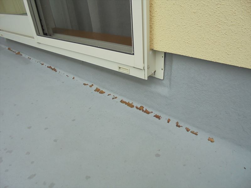 ベランダトップコートの劣化