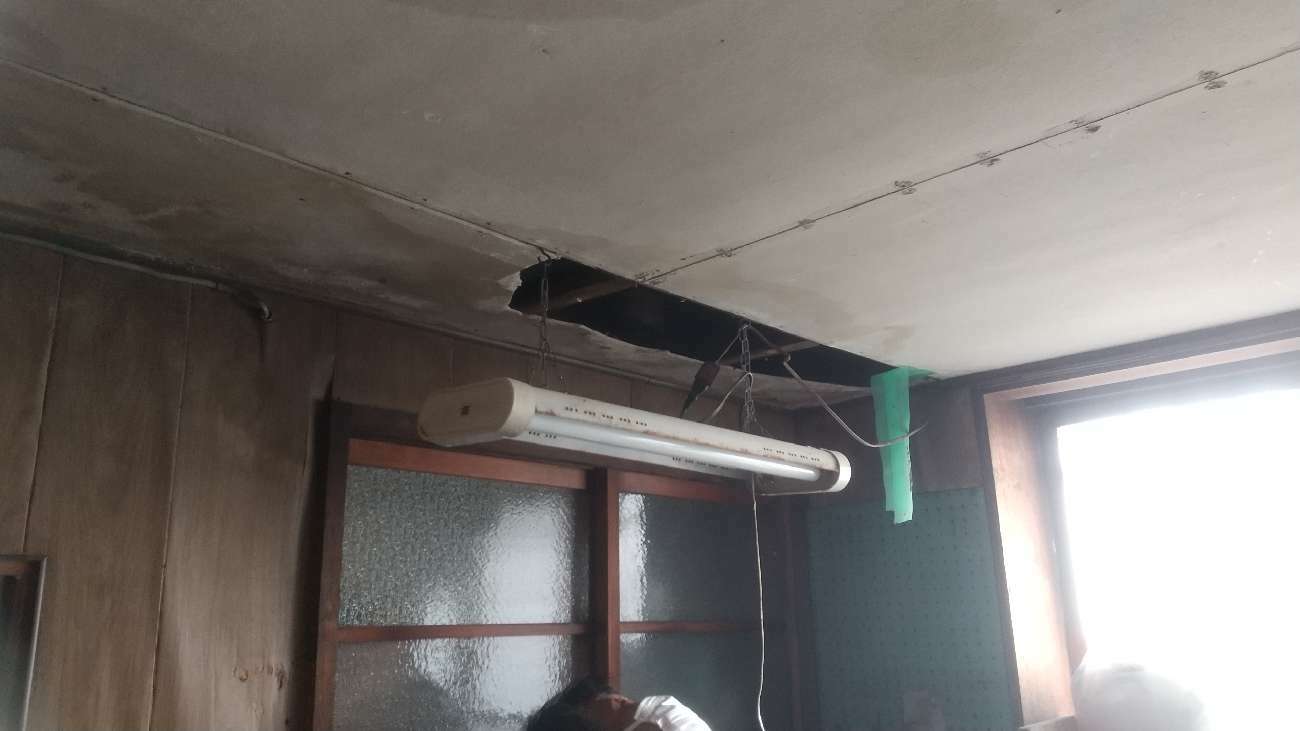 雨漏りが発生している現場