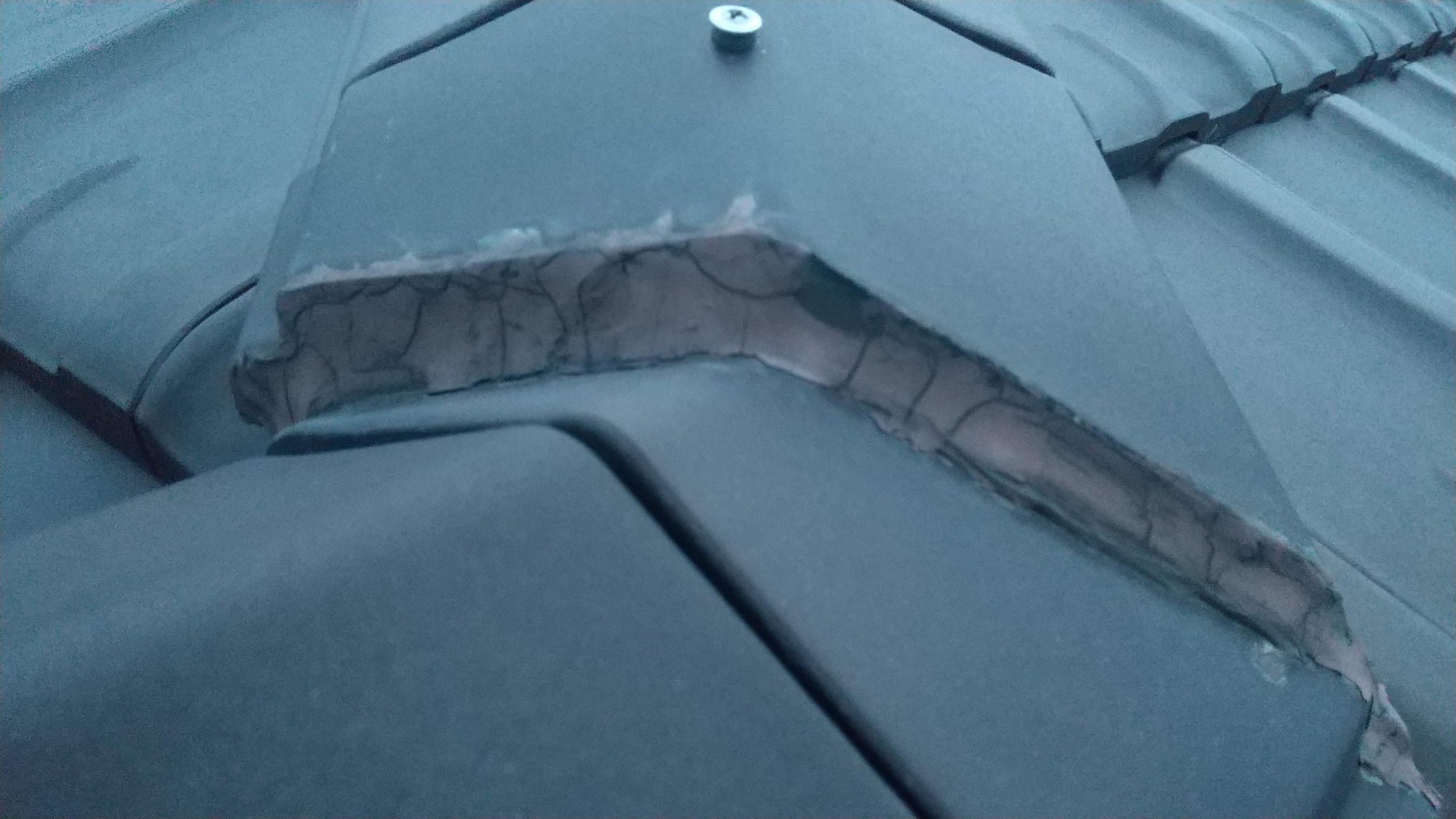 棟瓦の下地の劣化状況