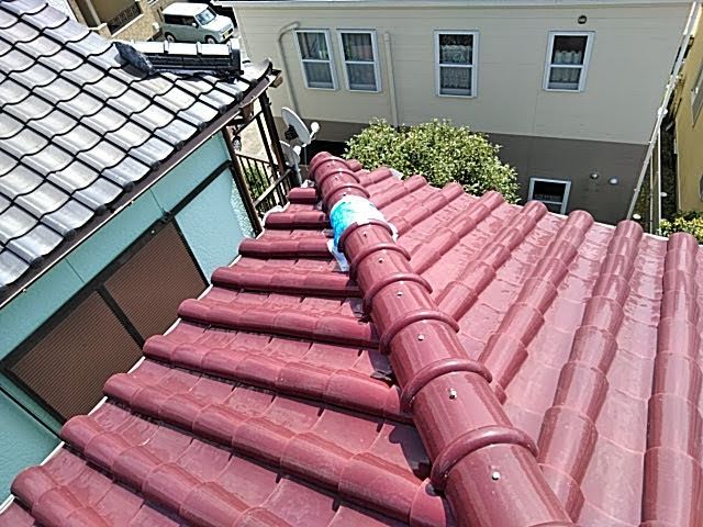 洋瓦を葺き替え