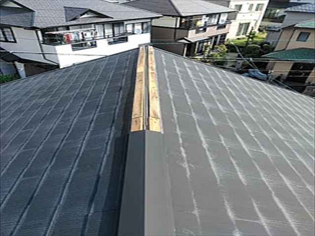 板金が飛ばされた屋根のカバー工事