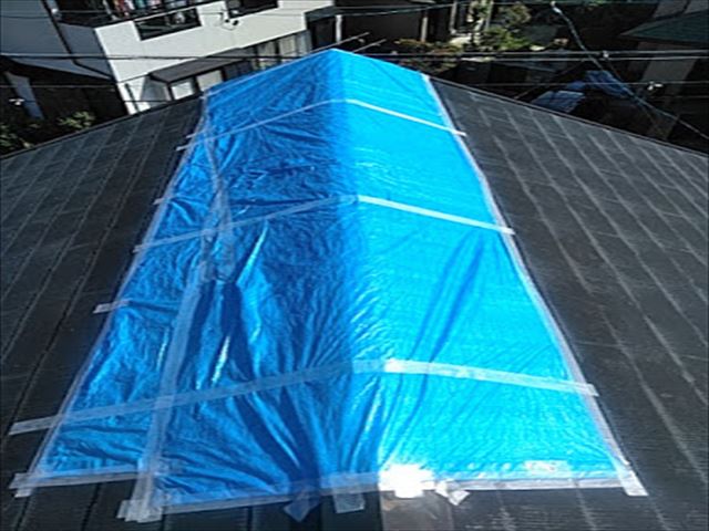 板金が飛ばされた屋根のカバー工事