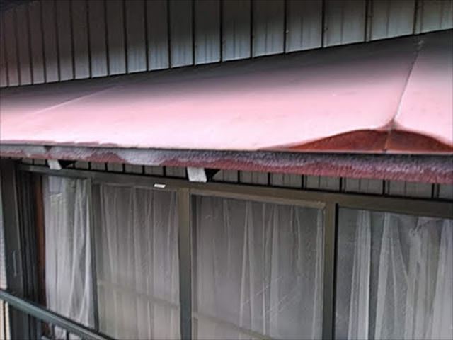 漆喰、庇板金、雨樋交換