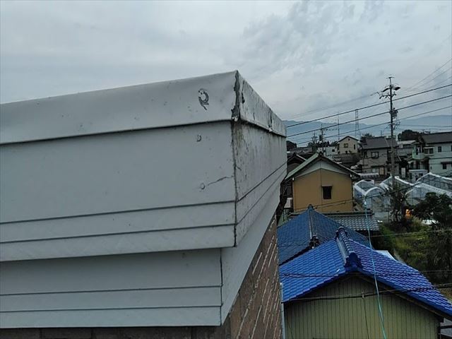 化粧煙突の板金工事