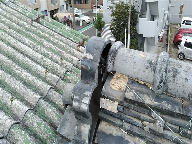 瓦の葺き替え施工前