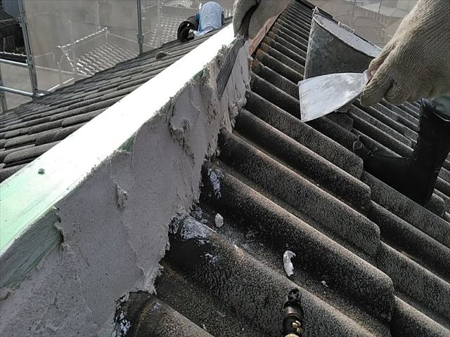 セメント瓦の塗装