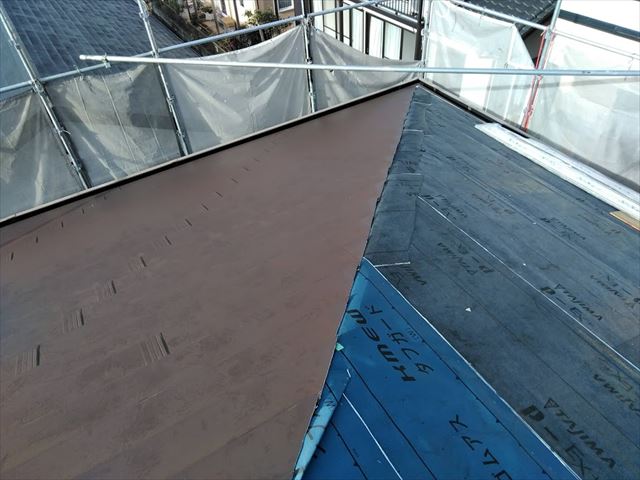 換気棟が飛んだ家のカバー工事