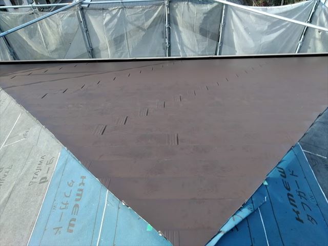 換気棟が飛んだ家のカバー工事