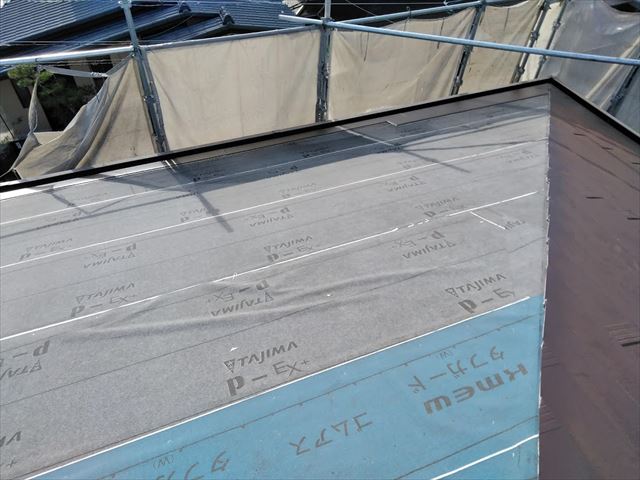 換気棟が飛んだ家のカバー工事