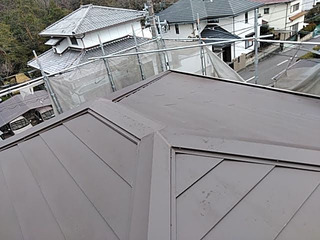 換気棟が飛んだ家のカバー工事