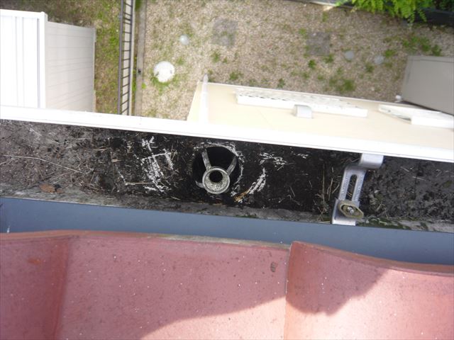 雨樋の掃除後