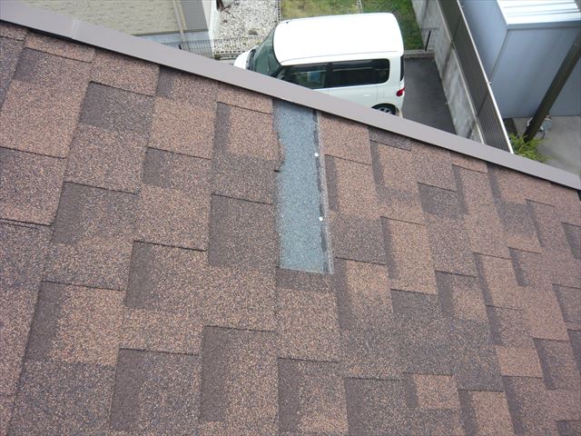 屋根材の剥がれ