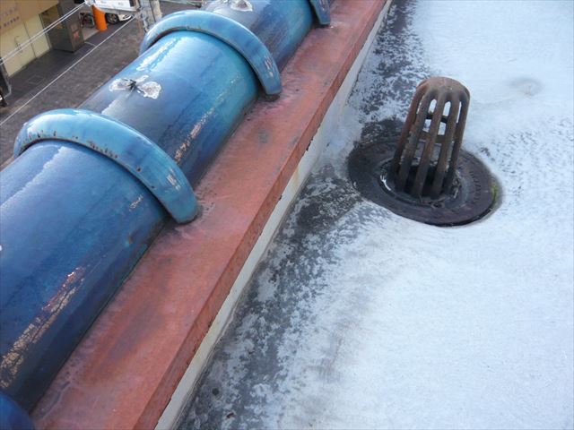 陸屋根部分の防水の劣化