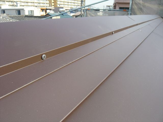 施工後の棟板金