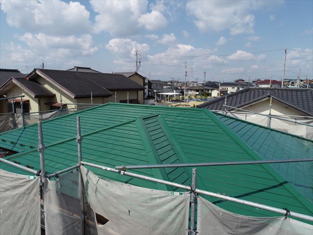 施工中　ドローン