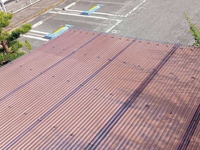 名古屋市緑区の倉庫屋根を上から見た図