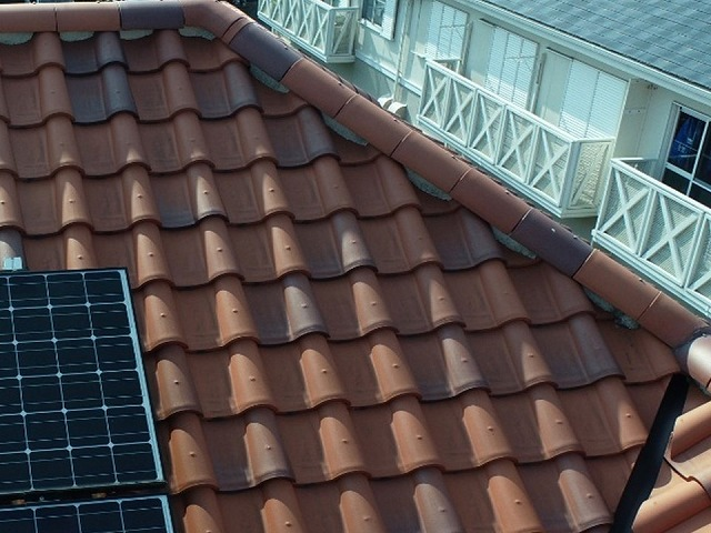 漆喰の劣化がわかるS型瓦屋根