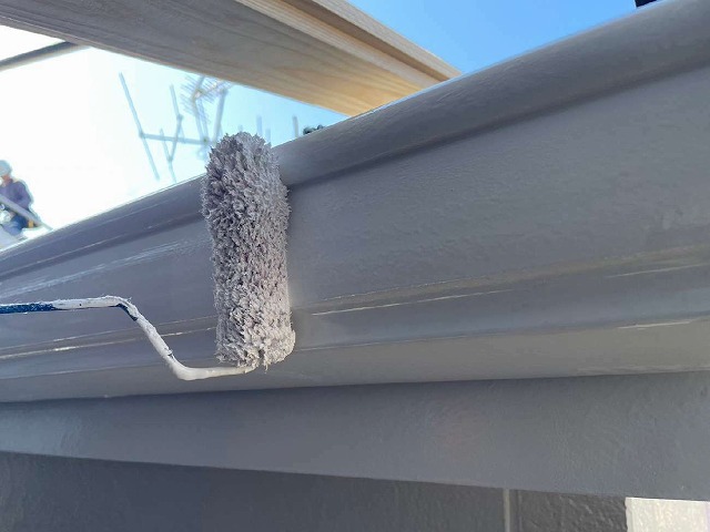 外壁塗装をいっしょに行った雨樋の塗装