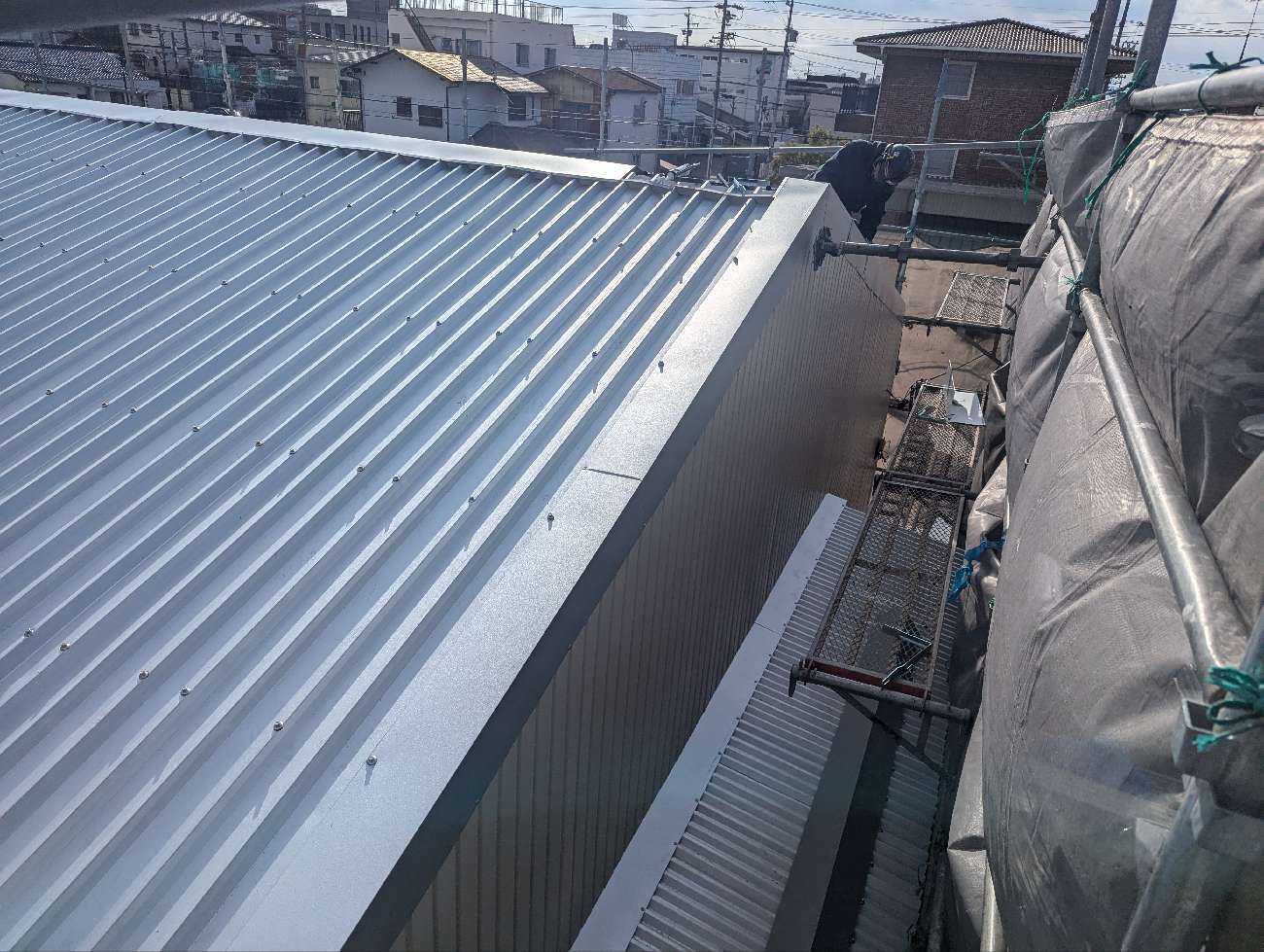 屋根と外壁の取り合い部分