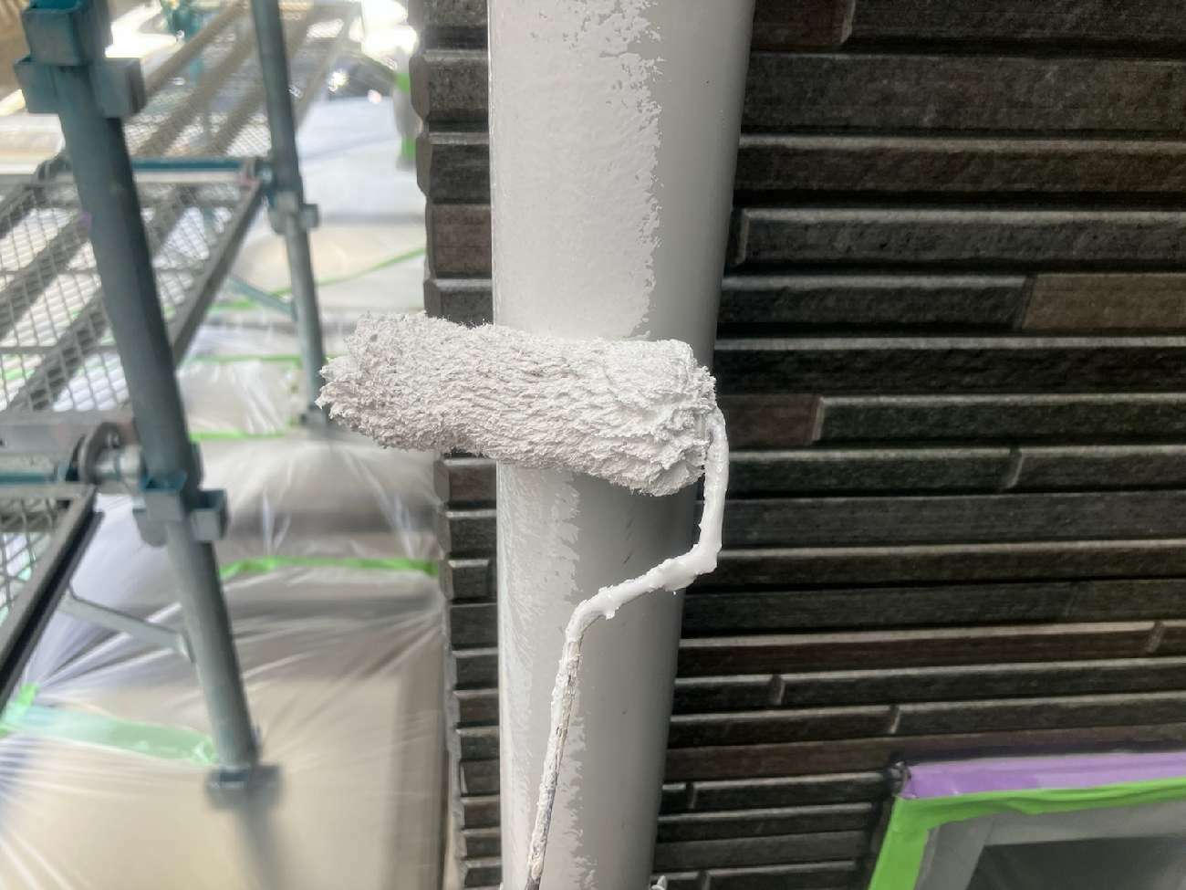 雨樋の塗装工事