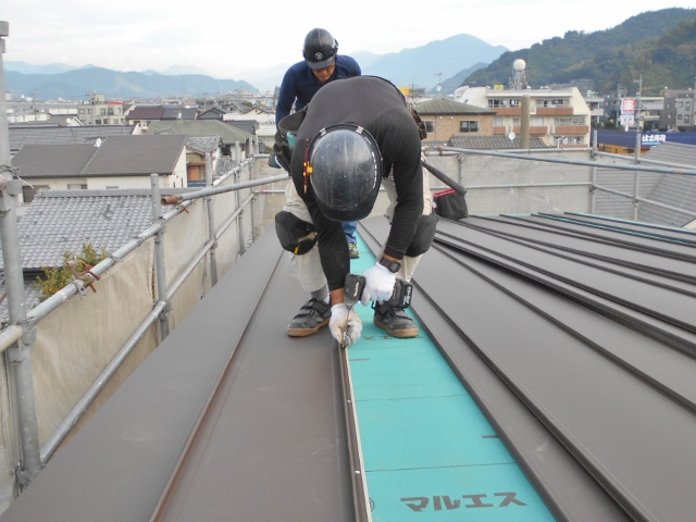 ガルバリウム鋼板葺き
