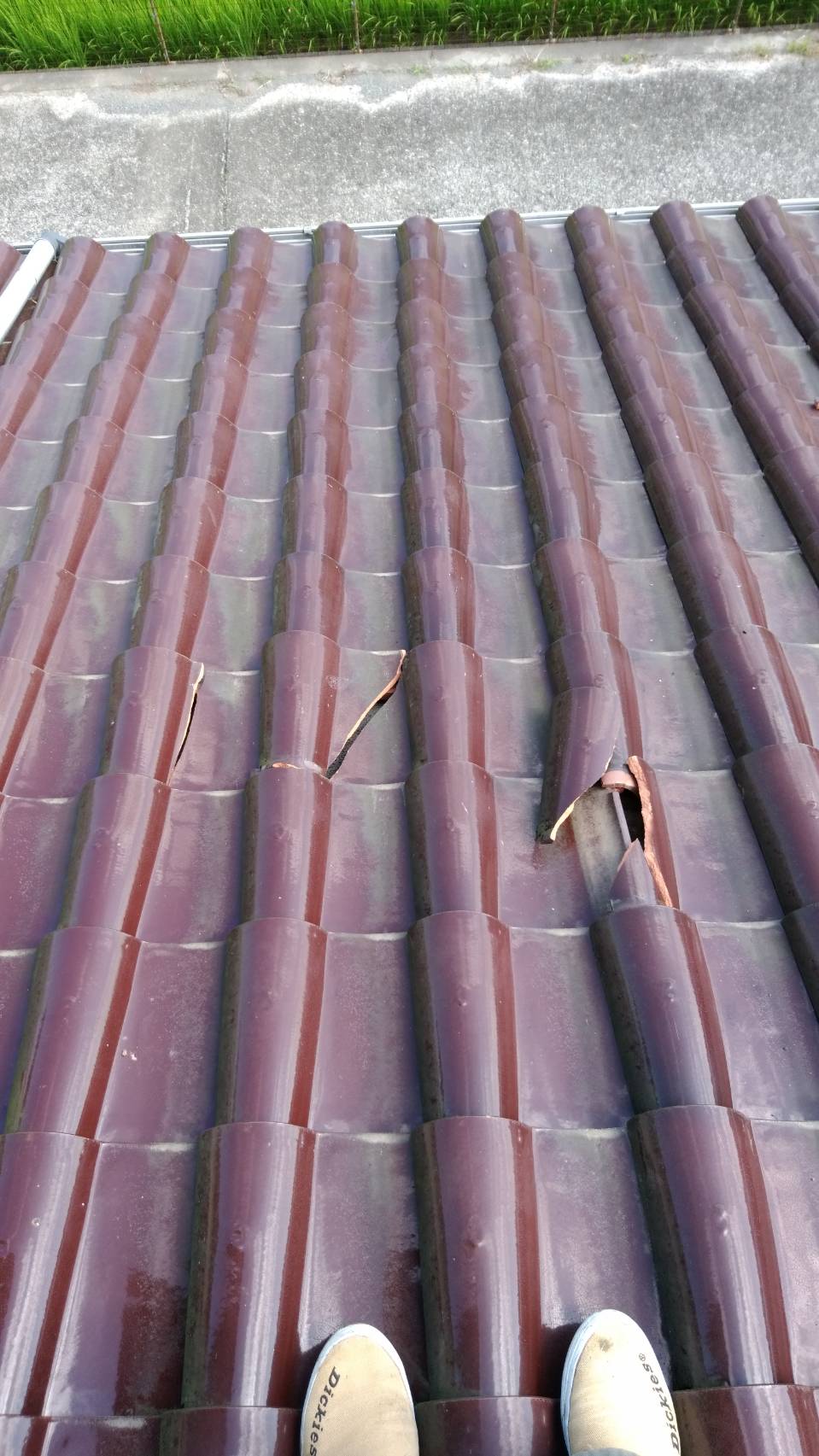 屋根瓦補修工事取り替え