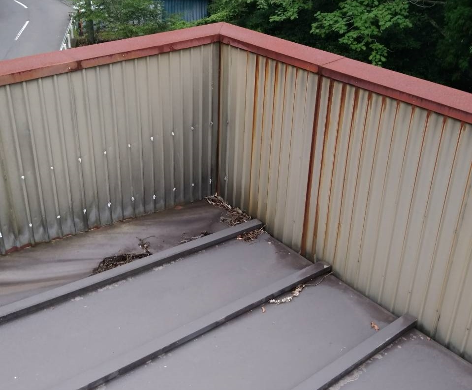 屋根のパラペット内側