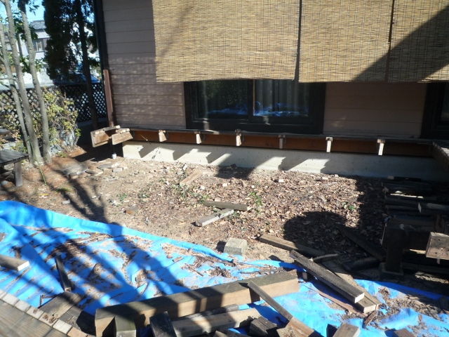 ウッドデッキ改修