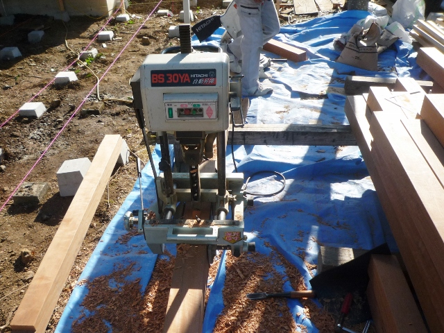 ウッドデッキ土台工事