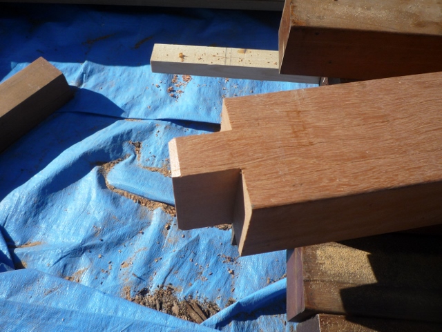 ウッドデッキ土台工事