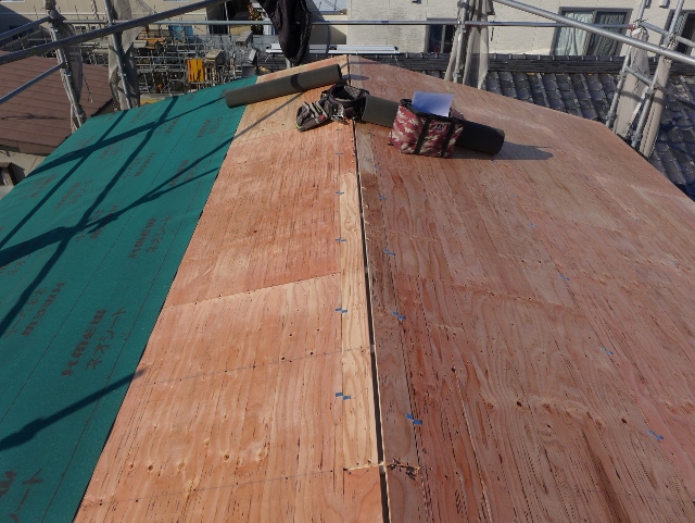 下川原屋根ルーフィング工事