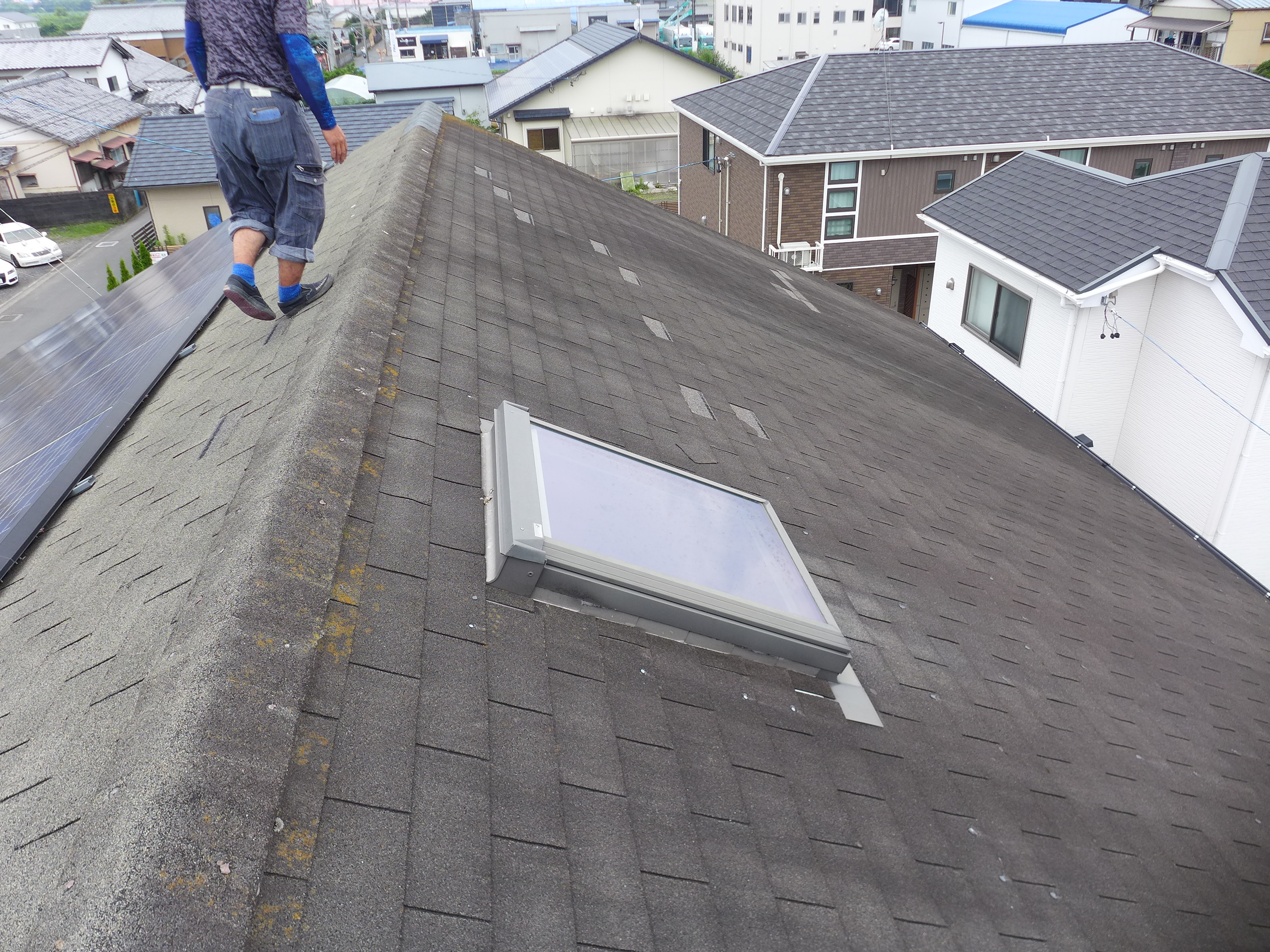 アスファルトシングルの補修工事