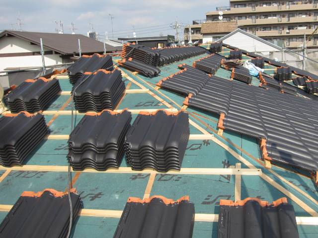 屋根瓦施工・静岡市