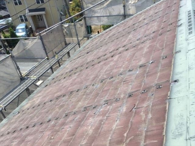 太陽光パネル外し作業後