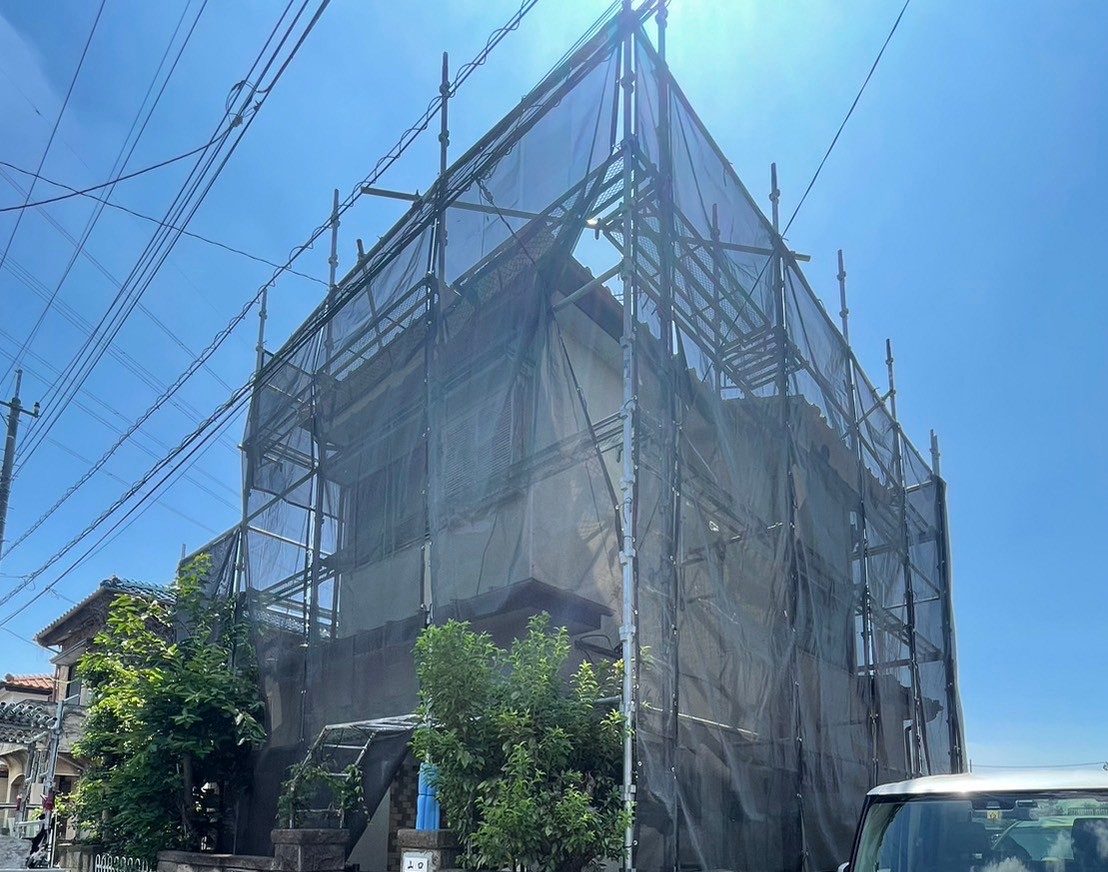 川越市 足場設置