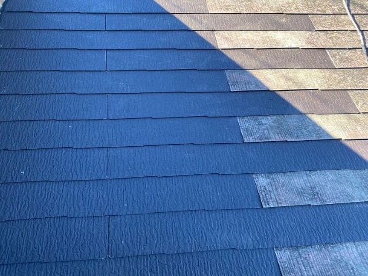 化粧スレートの復旧作業