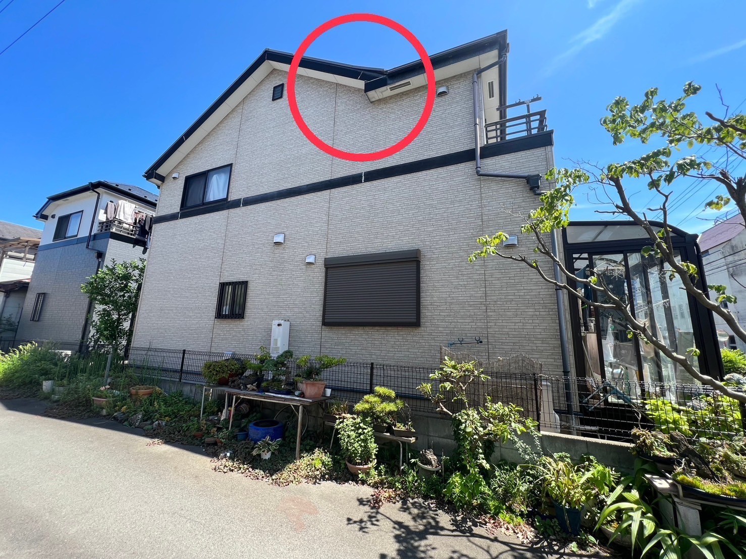 ケラバの浮き上がり