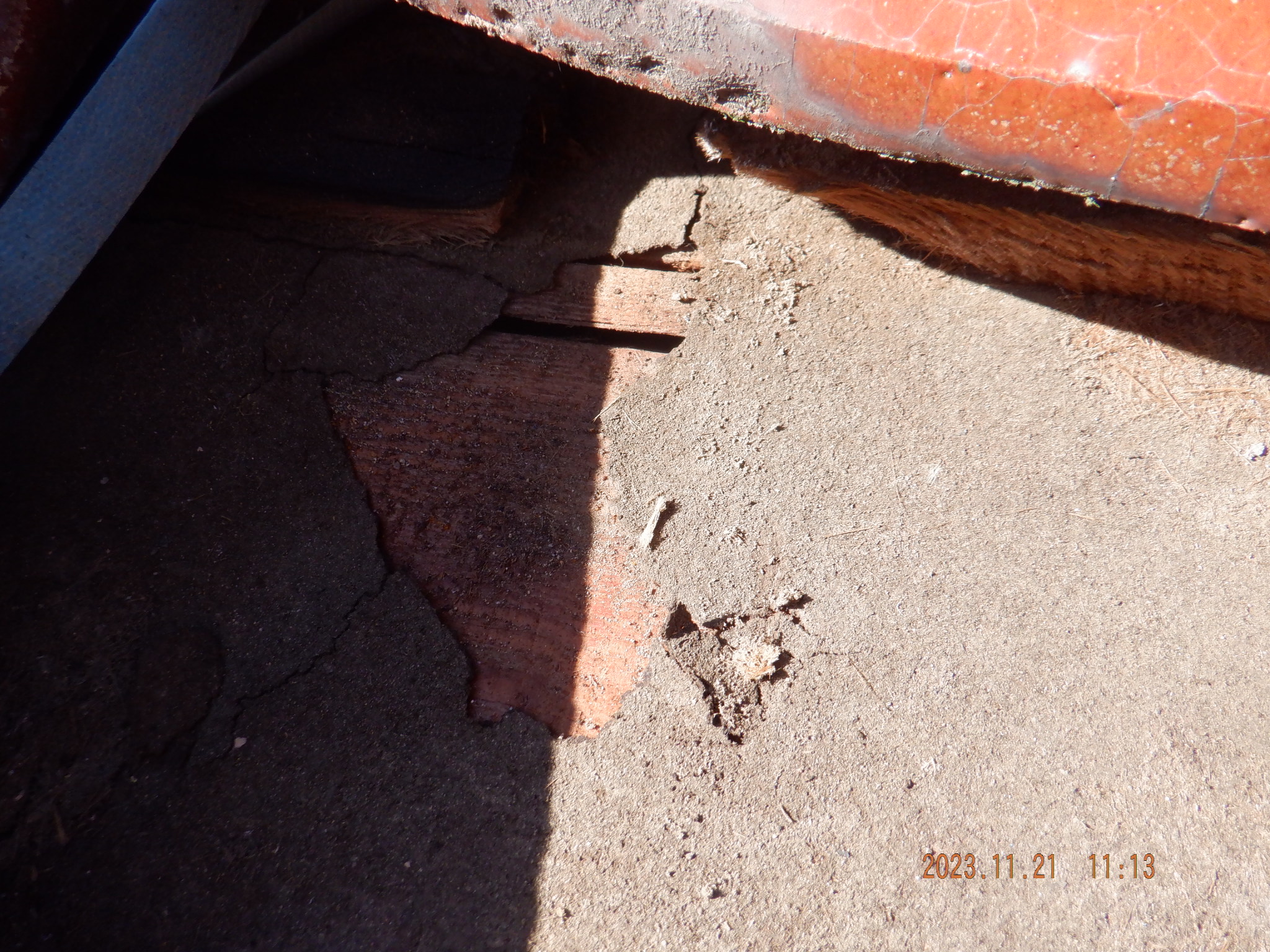 ルーフィングの劣化