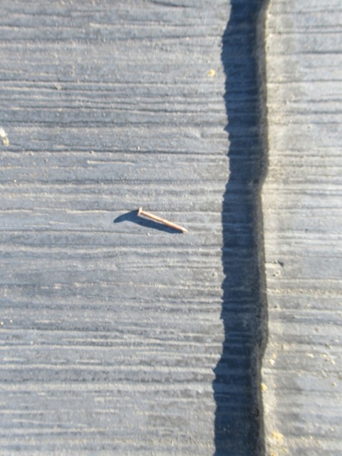 昭和町　棟板金クギ抜け写真