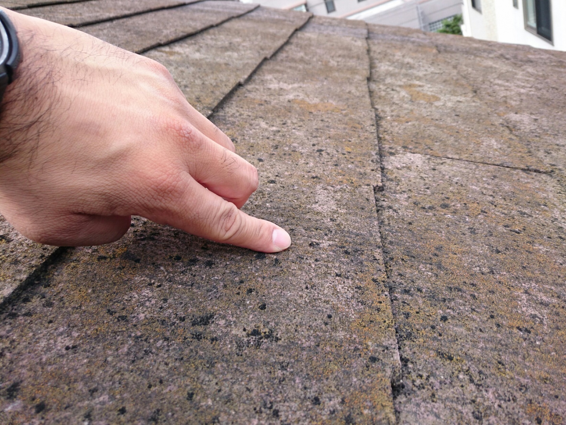 スレート材　ひび割れ