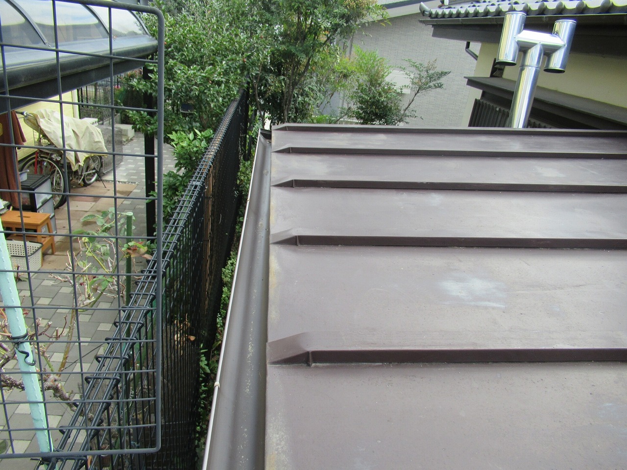 市川三郷町　トタン屋根劣化