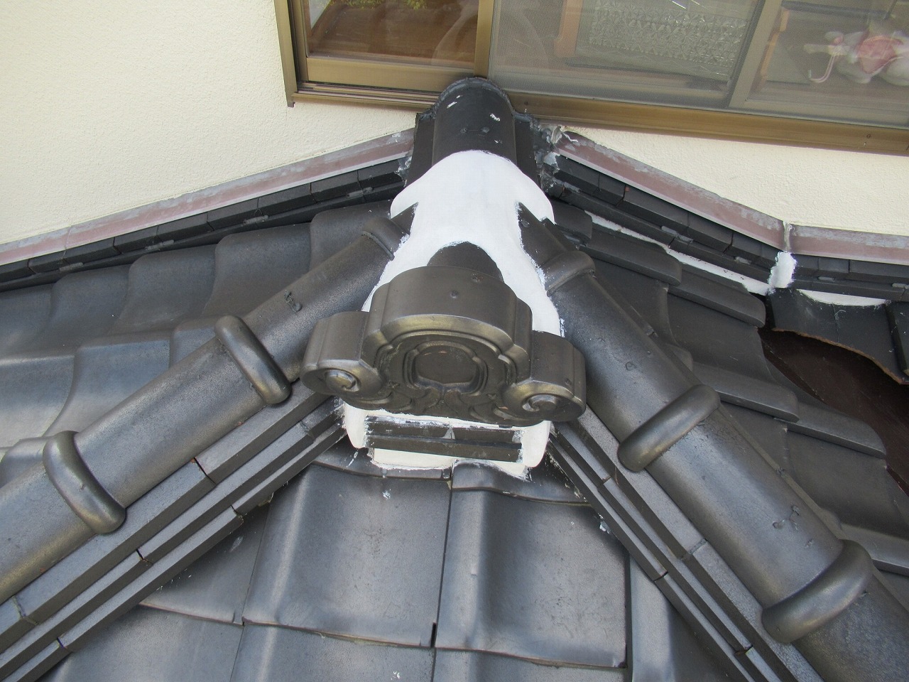 市川三郷町　漆喰の様子