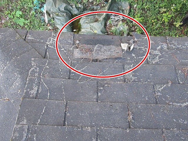 南都留郡鳴沢村で剥がれ・めくれたアスファルトシングル屋根の調査