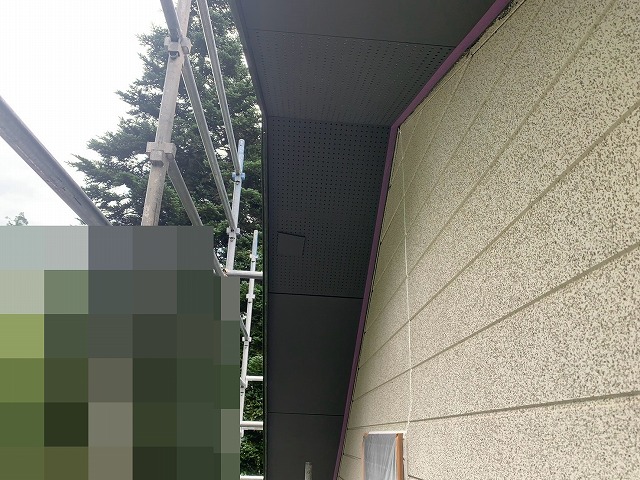 仕上がった軒天
